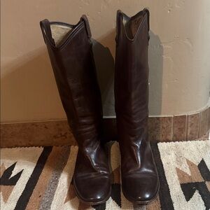 Frye Dark Brown Heeled Boots